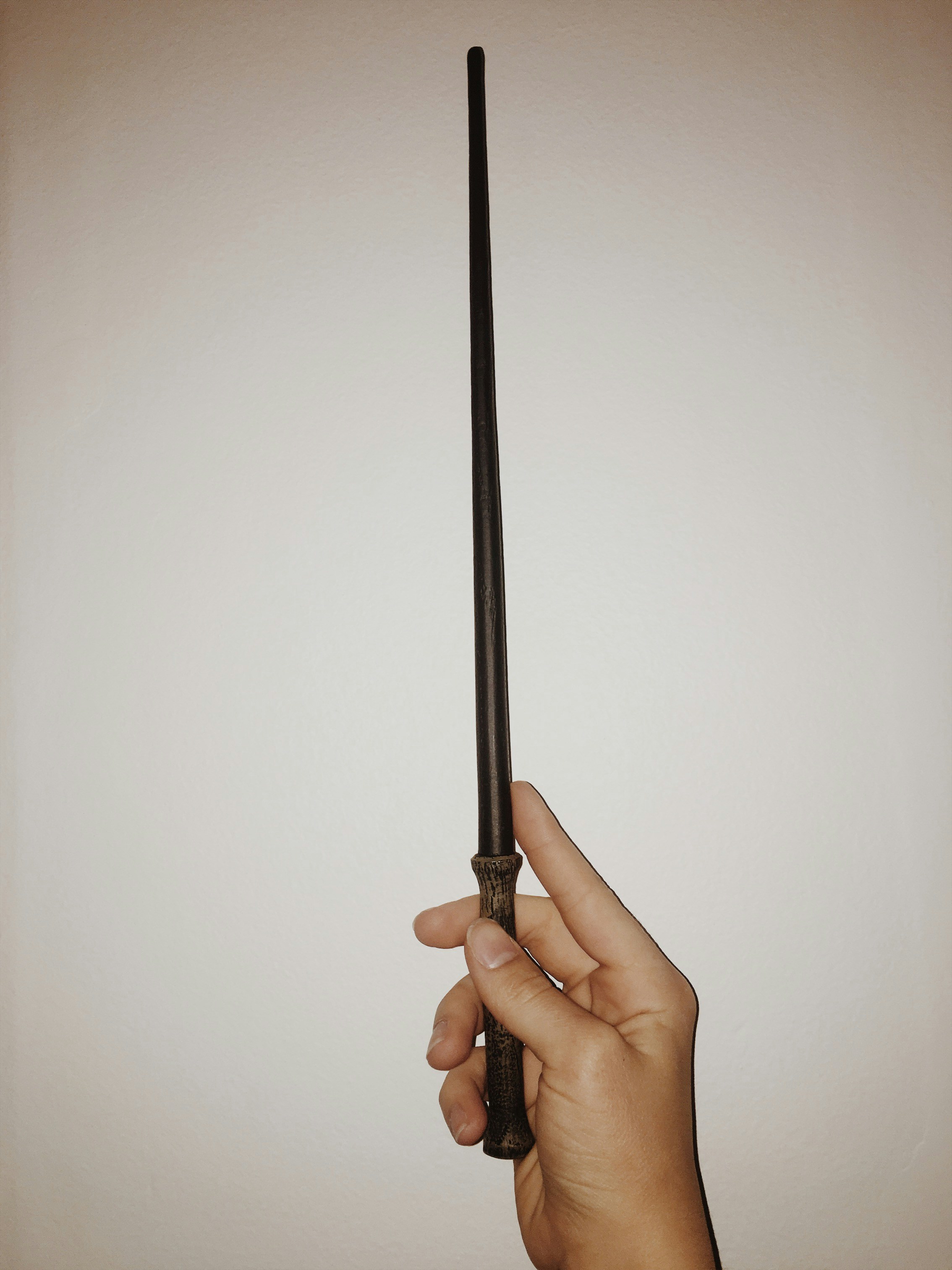 person holding black stick