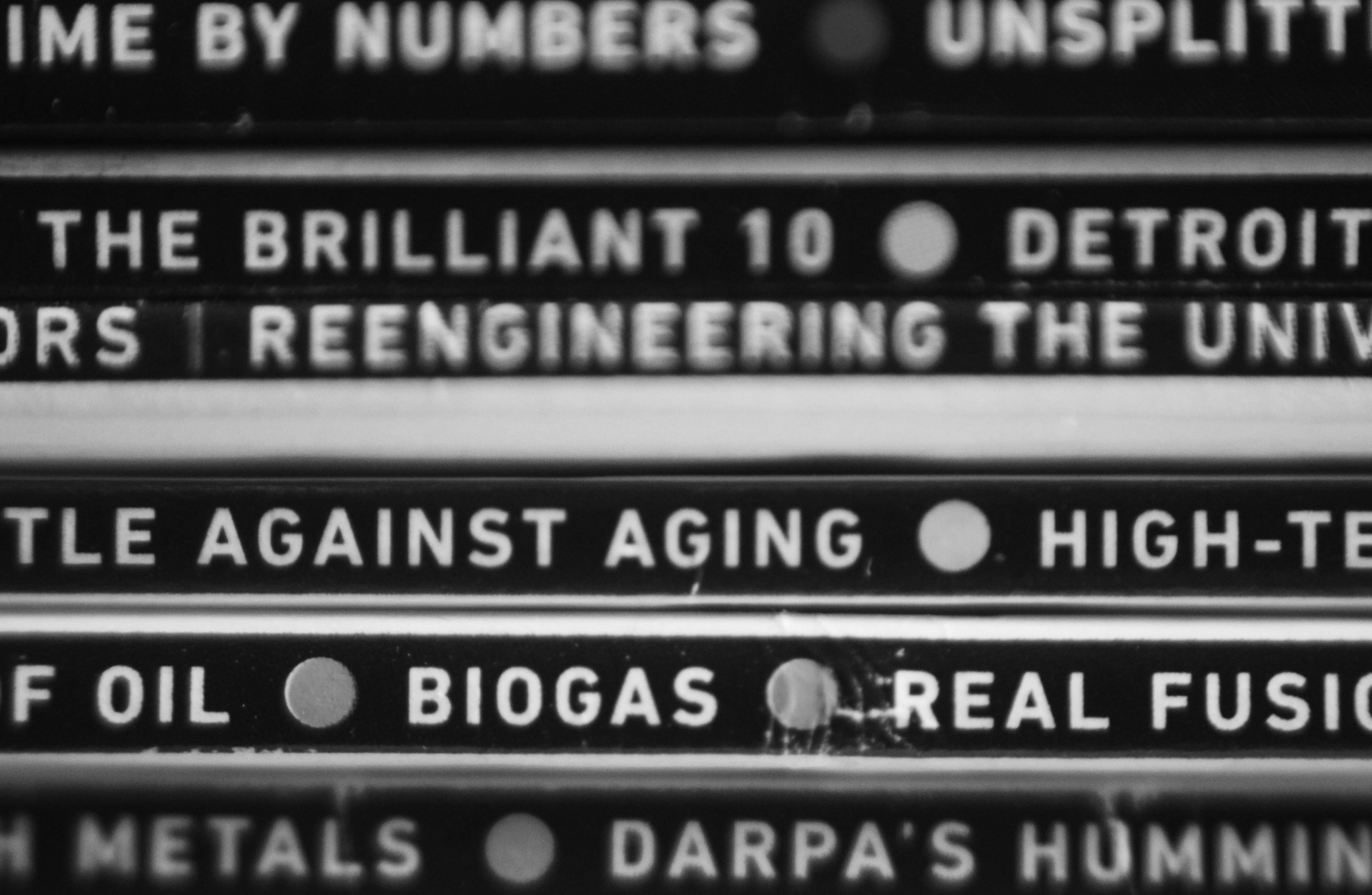Magic history documentaries by Magic Trick a bunch of signs that are on a wall