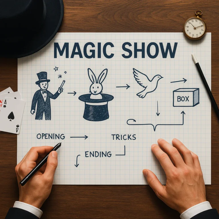 Featured image for The Ultimate Guide to Structuring a Magic Show 2026