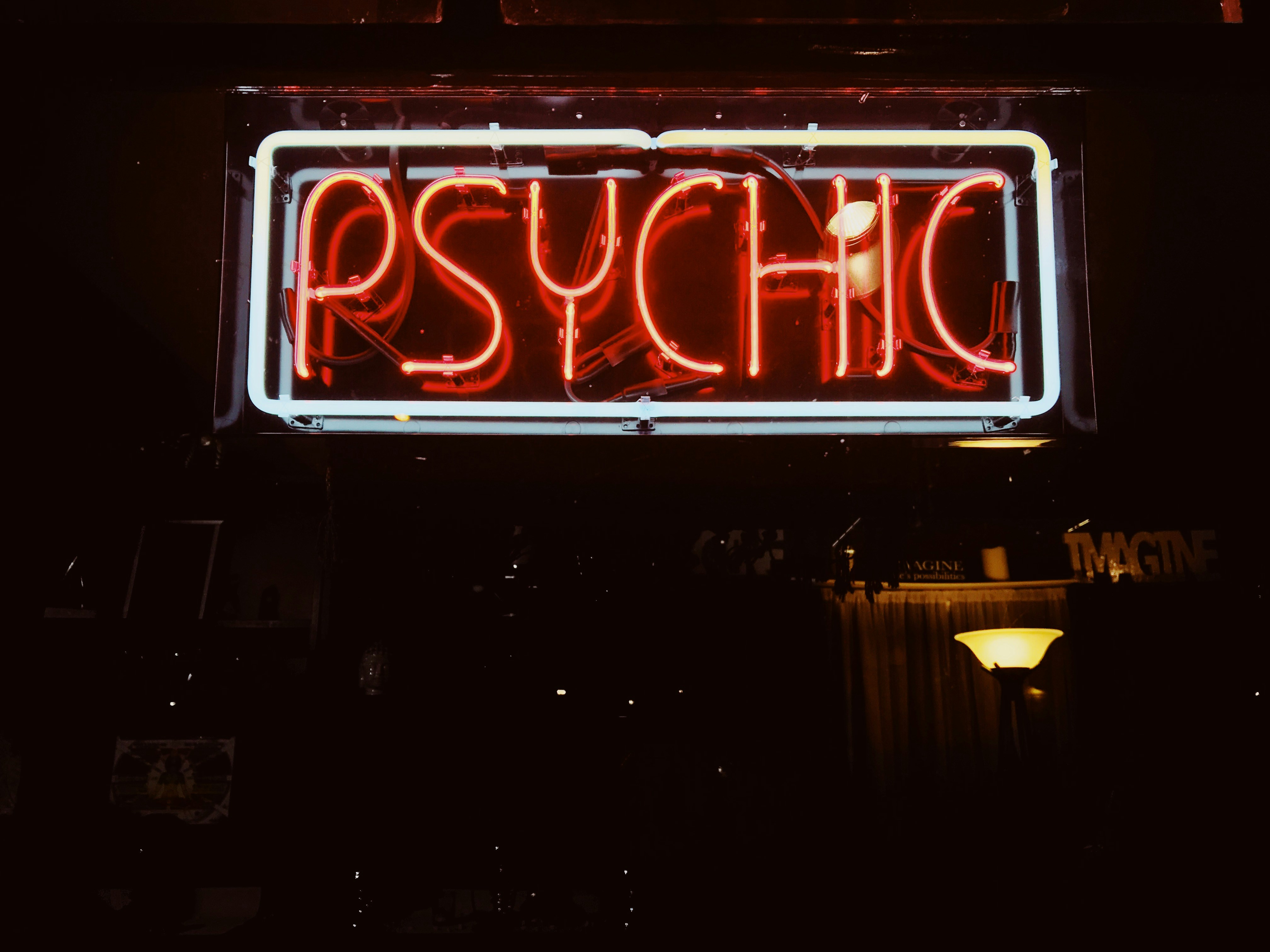 ❓ FAQ by Magic Trick red Psychic LED signage