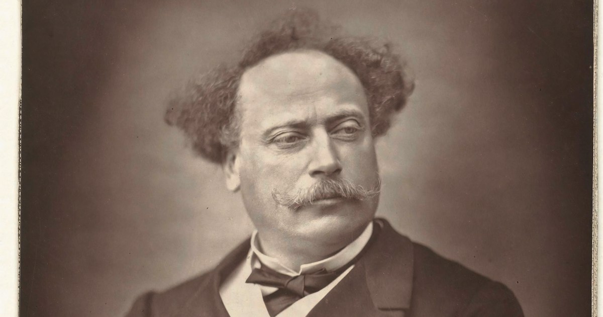 Read: https://www.europeana.eu/en/exhibitions/black-lives-in-europe/writers-and-poets Title: Alexandre Dumas. Institution: Rijksmuseum. Provider: Rijksmuseum. Providing country: Netherlands. Public Domain. by Magic Trick a black and white photo of a man in a suit